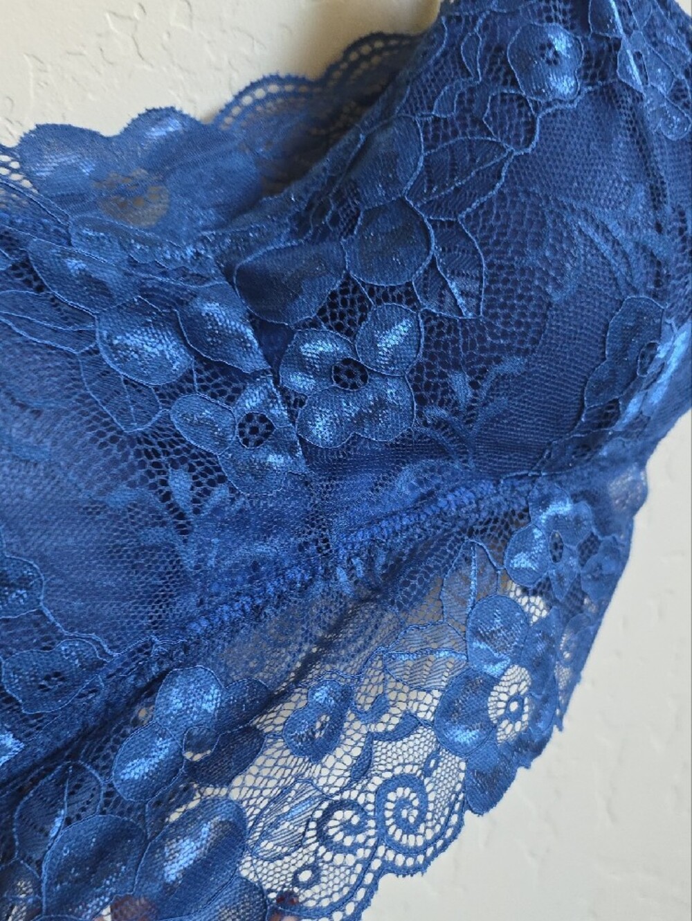Blue Lace Bralette Crop Top - Unbranded - Picture 4 of 6